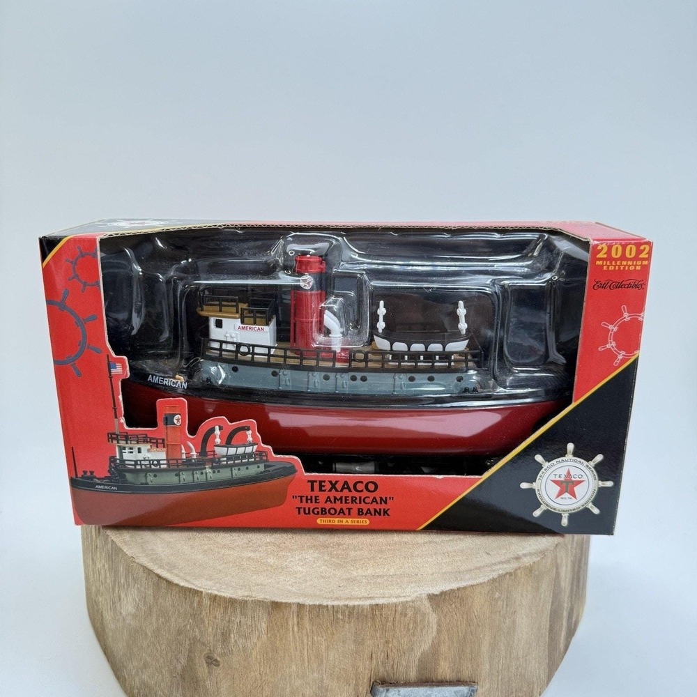 2002 ERTL Collectibles Texaco "The American" Tugboat Bank Special Edition 20563P